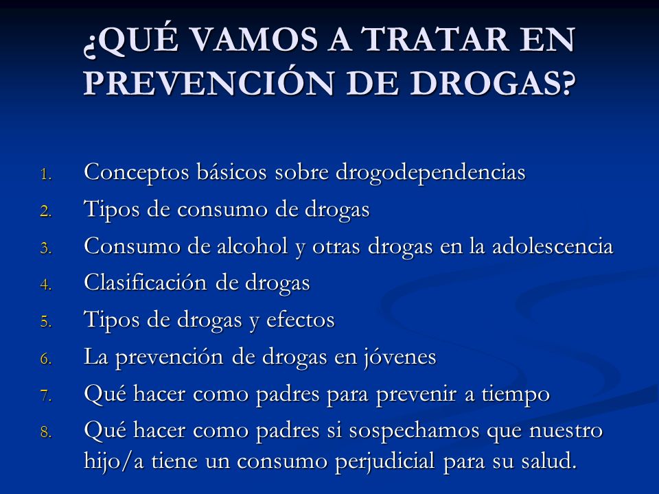 consejos para evitar el consumo de alcohol y drogas